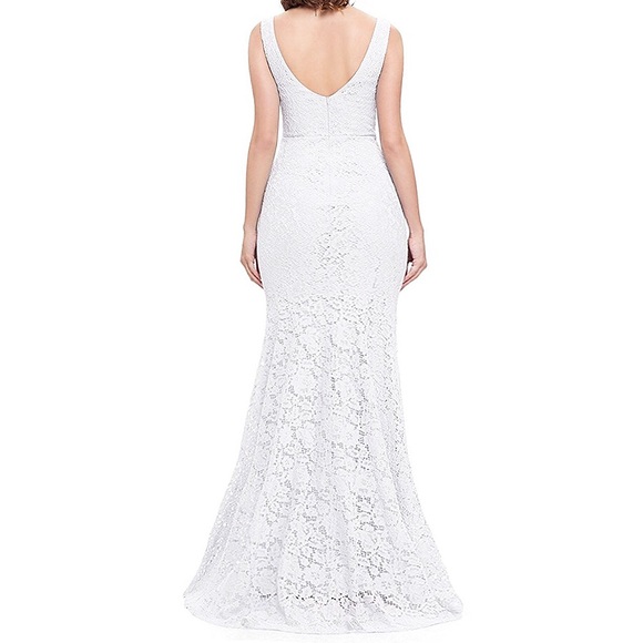 ⭐️Minimal Mermaid Chic Full Lace Wedding Gown,4-22 - Picture 4 of 8